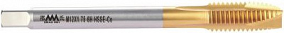 Метчик DIN376 M12*1.75 6H HSSE-Co TiN Spiral Point Tap
